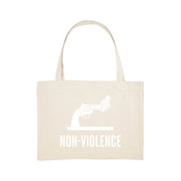 Non-Violence Project Knotted Gun Woven Shopping Tote-Non-Violence-Shop