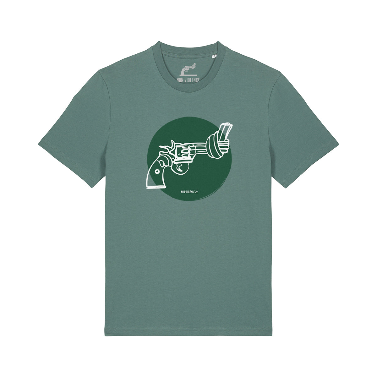 Non-Violence Project Green Knotted Gun Circle T-Shirt