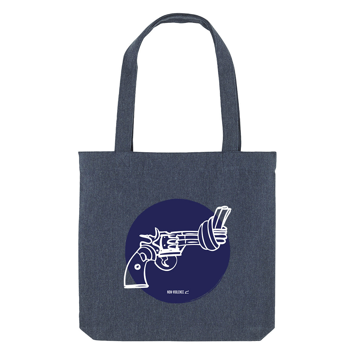 Non-Violence Project Knotted Gun Sketch Woven Shopping Tote