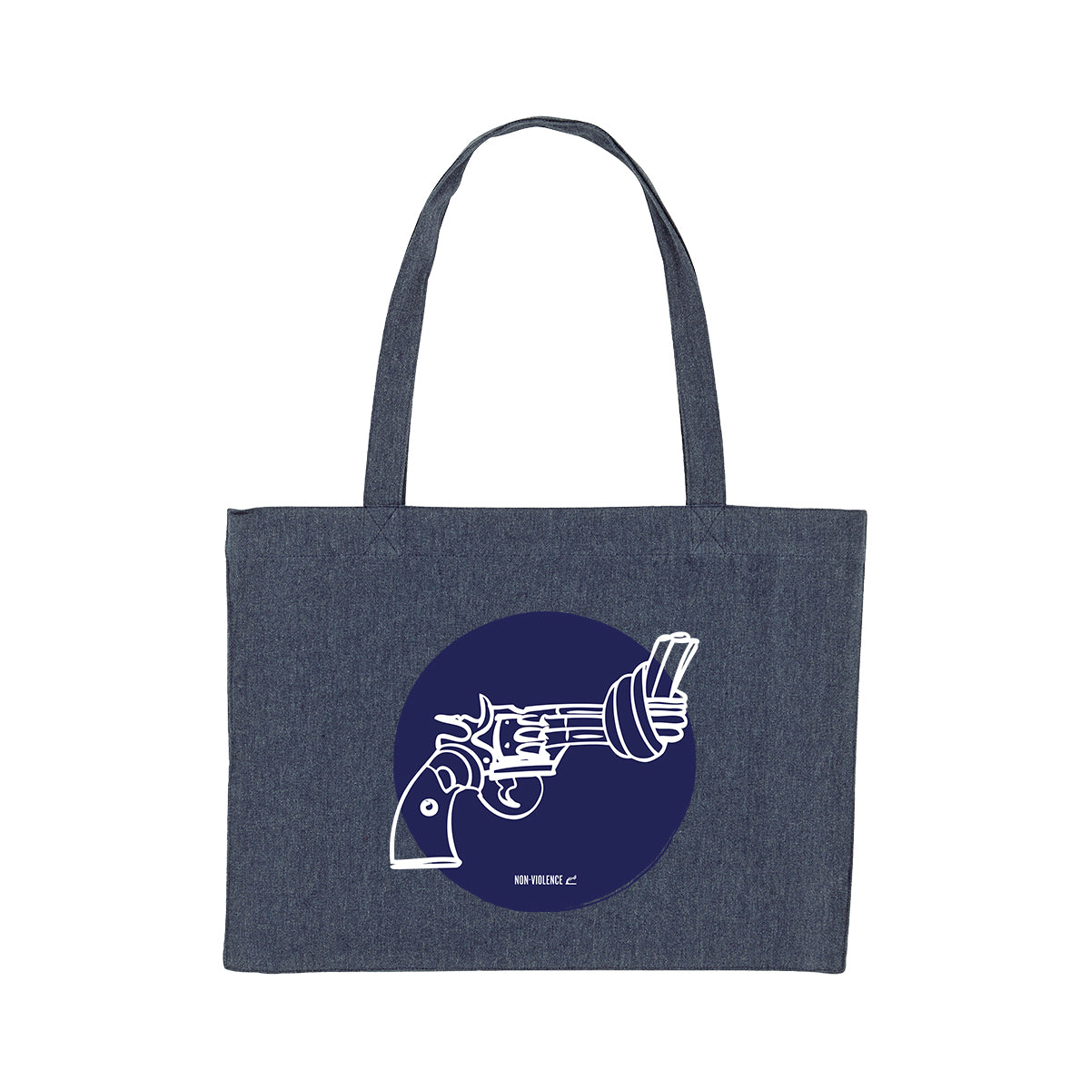 Non-Violence Project Knotted Gun Sketch Woven Shopping Tote