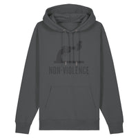 Non-Violence Project Distressed Knotted Gun Hooded Sweatshirt-Non-Violence-Shop