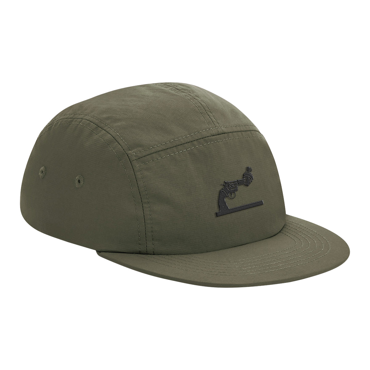Non-Violence Project Black Knotted Gun Embroidered Camper Cap