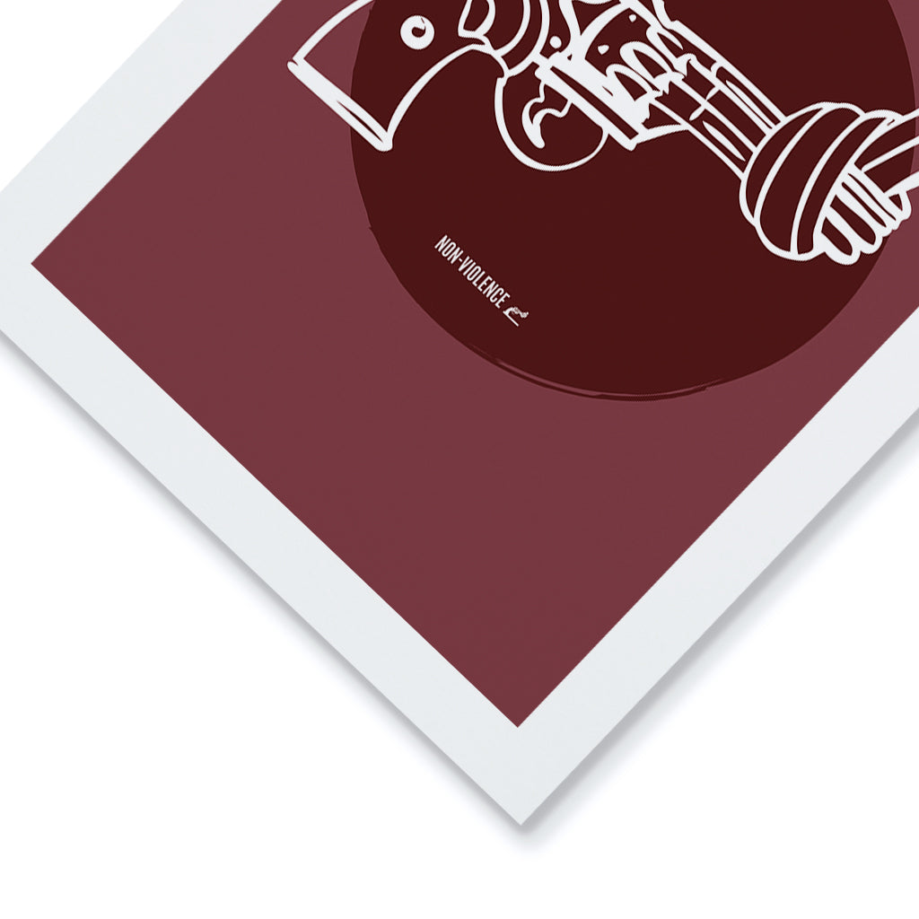 Non-Violence Project Knotted Gun Circle A4 Print
