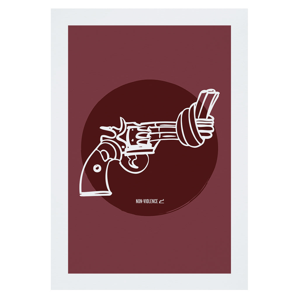 Non-Violence Project Knotted Gun Circle A4 Print