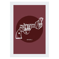 Non-Violence Project Knotted Gun Circle A4 Print