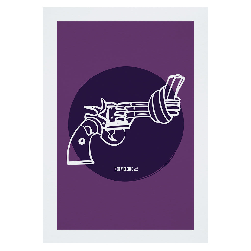 Non-Violence Project Knotted Gun Circle A4 Print