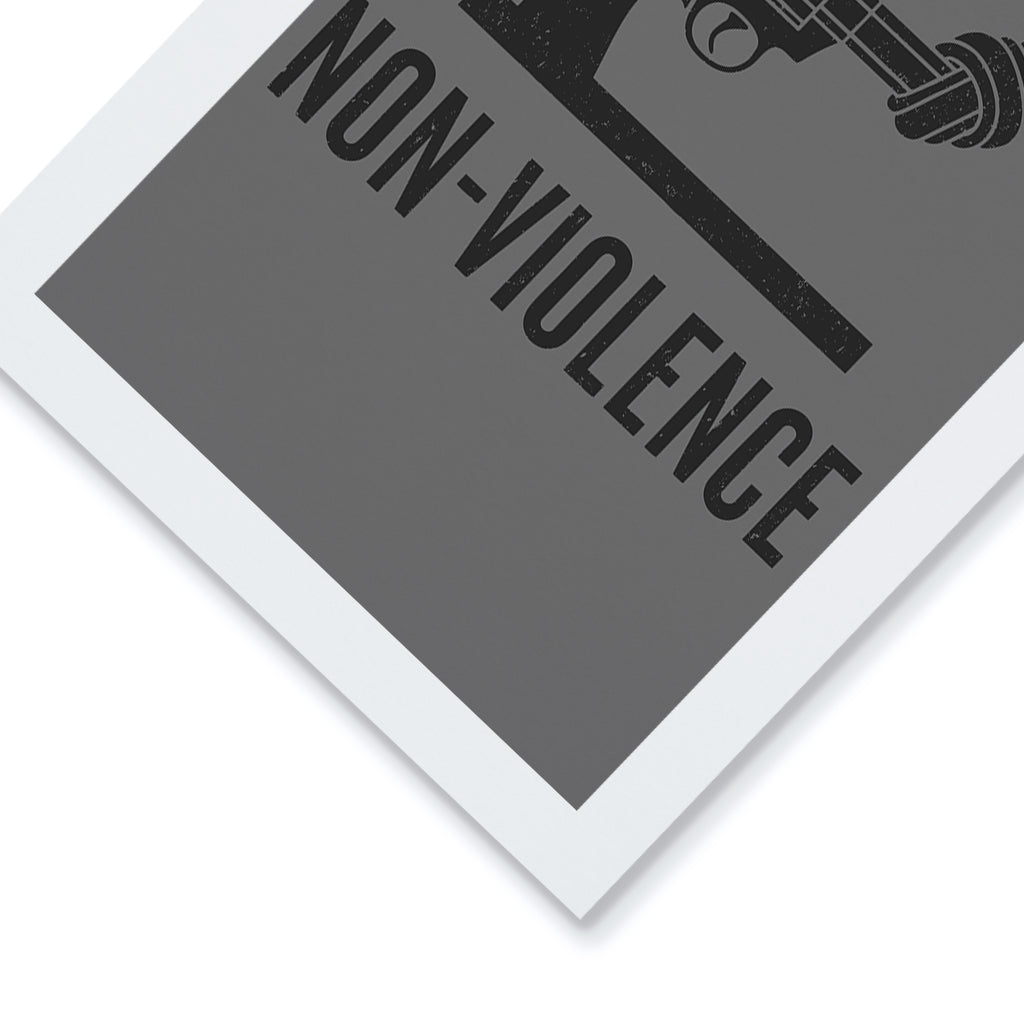 Non-Violence Project Dsitressed Knotted Gun A4 Print-Non-Violence-Shop