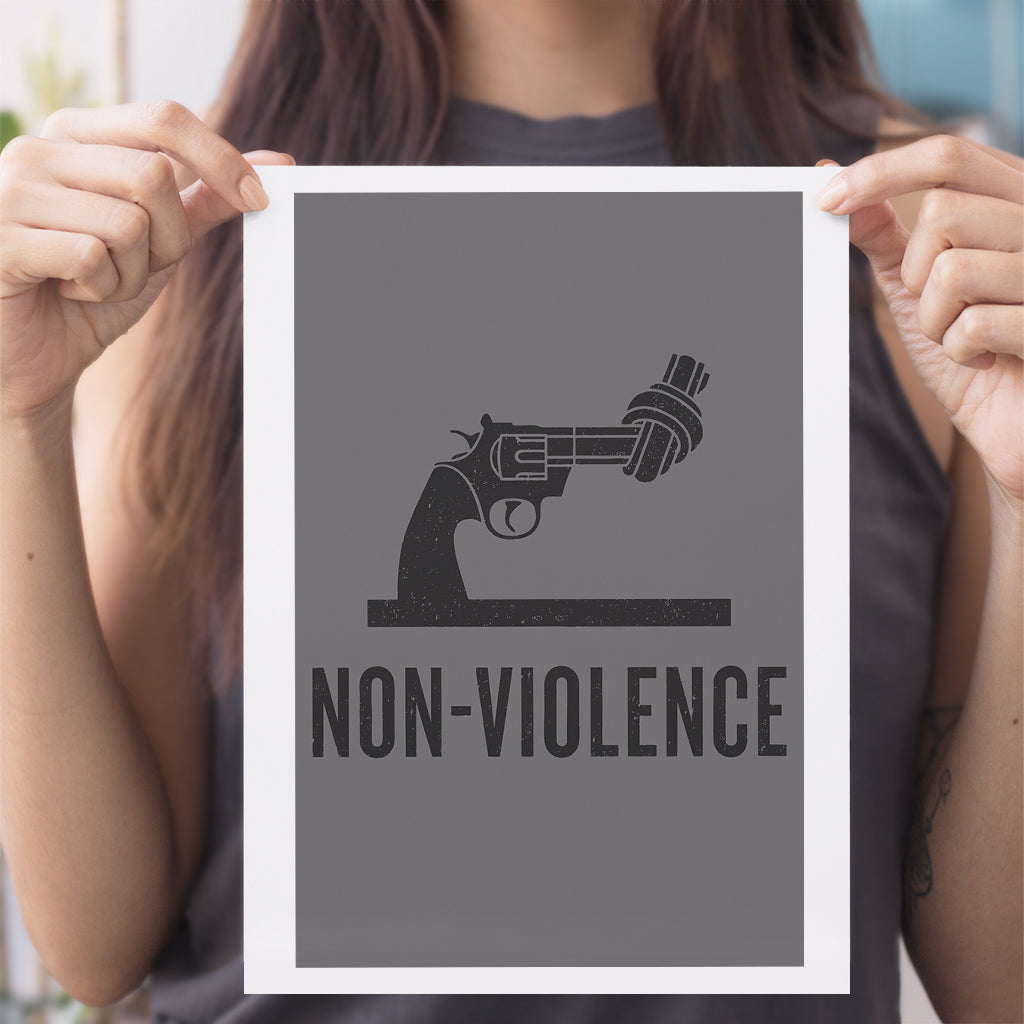 Non-Violence Project Distressed Knotted Gun A4 Print
