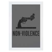 Non-Violence Project Dsitressed Knotted Gun A4 Print-Non-Violence-Shop