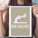 Non-Violence Project Dsitressed Knotted Gun A4 Print-Non-Violence-Shop