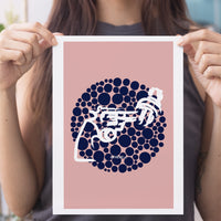 Non-Violence Project Knotted Gun Dots A4 Print