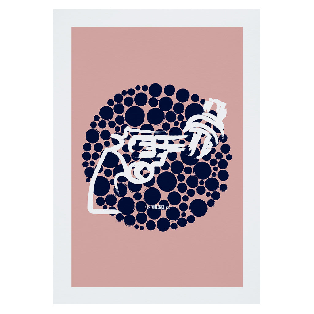 Non-Violence Project Knotted Gun Dots A4 Print