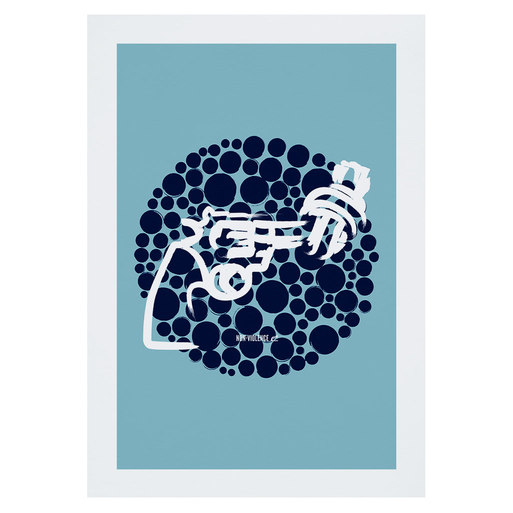 Non-Violence Project Knotted Gun Dots A4 Print