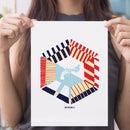 Non-Violence Project Stripe Knotted Gun A4 Print
