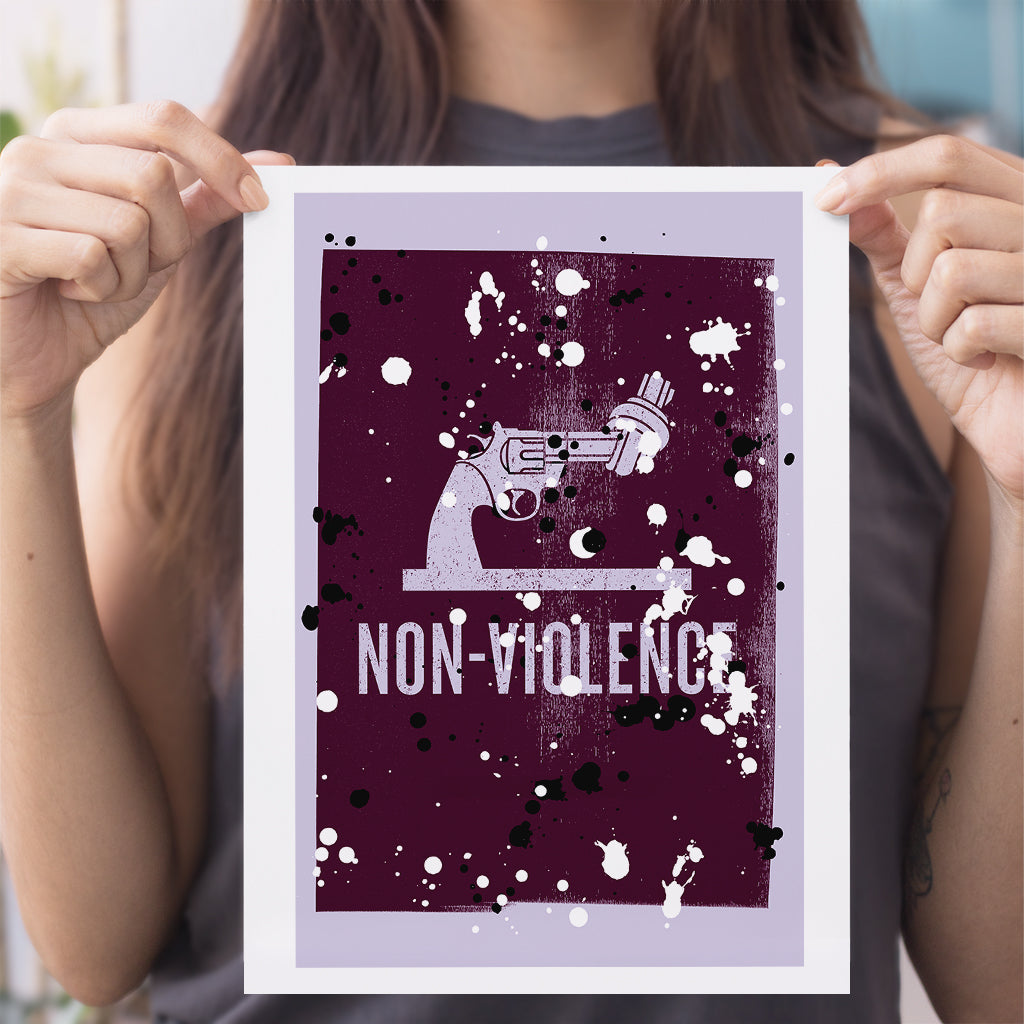 Non-Violence Project Knotted Gun Graffiti A4 Print