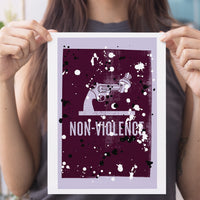 Non-Violence Project Knotted Gun Graffiti A4 Print