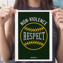 Non-Violence Project Baseball A4 Print