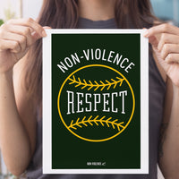 Non-Violence Project Baseball A4 Print