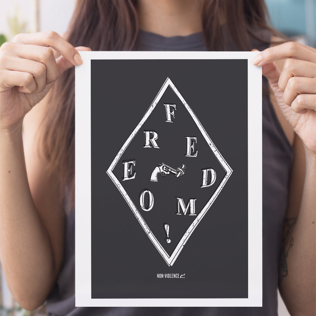 Non-Violence Project Freedom Diamond A4 Print