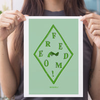 Non-Violence Project Freedom Diamond A4 Print