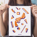 Non-Violence Project Knotted Gun Shapes A4 Print