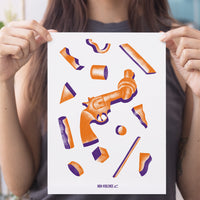 Non-Violence Project Knotted Gun Shapes A4 Print
