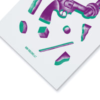 Non-Violence Project Knotted Gun Shapes A4 Print