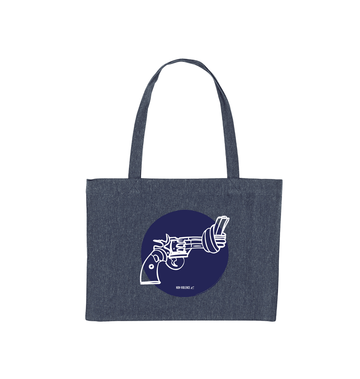 Non-Violence Project Knotted Gun Sketch Woven Shopping Tote