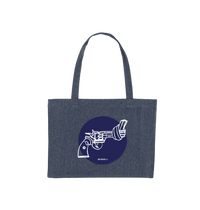Midnight Blue Printed Bag Front