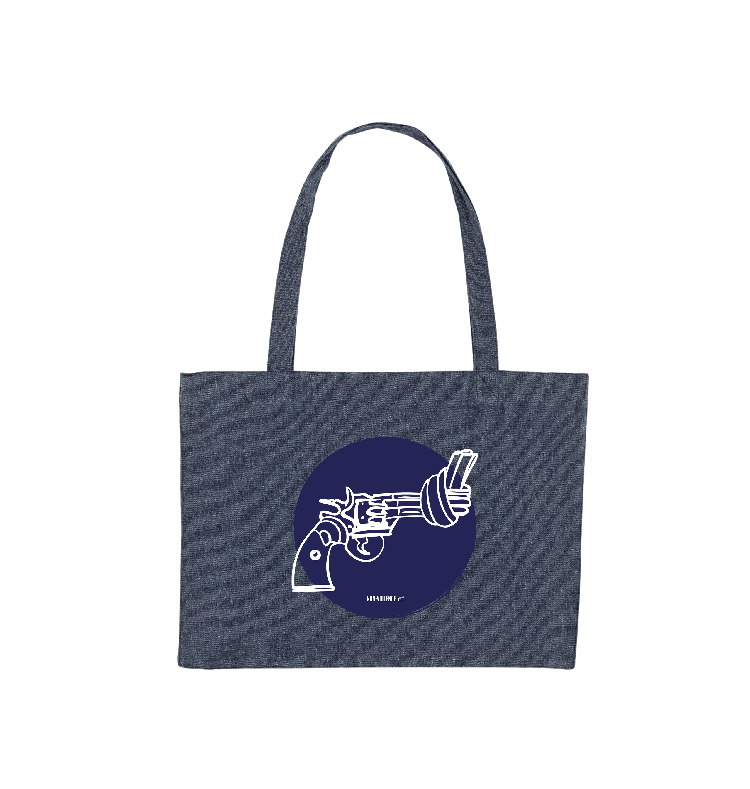 Midnight Blue Printed Bag Front