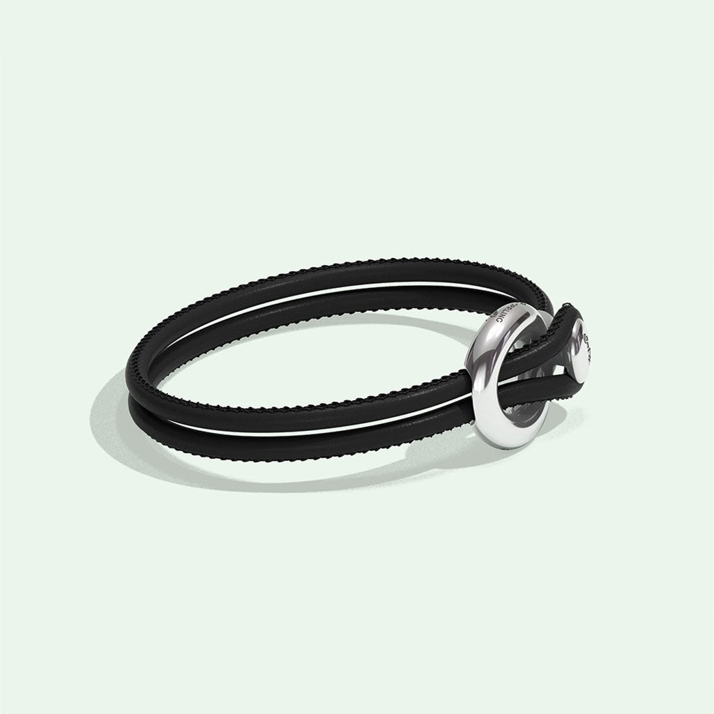 IMAGINE BRACELET / BLACK LEATHER