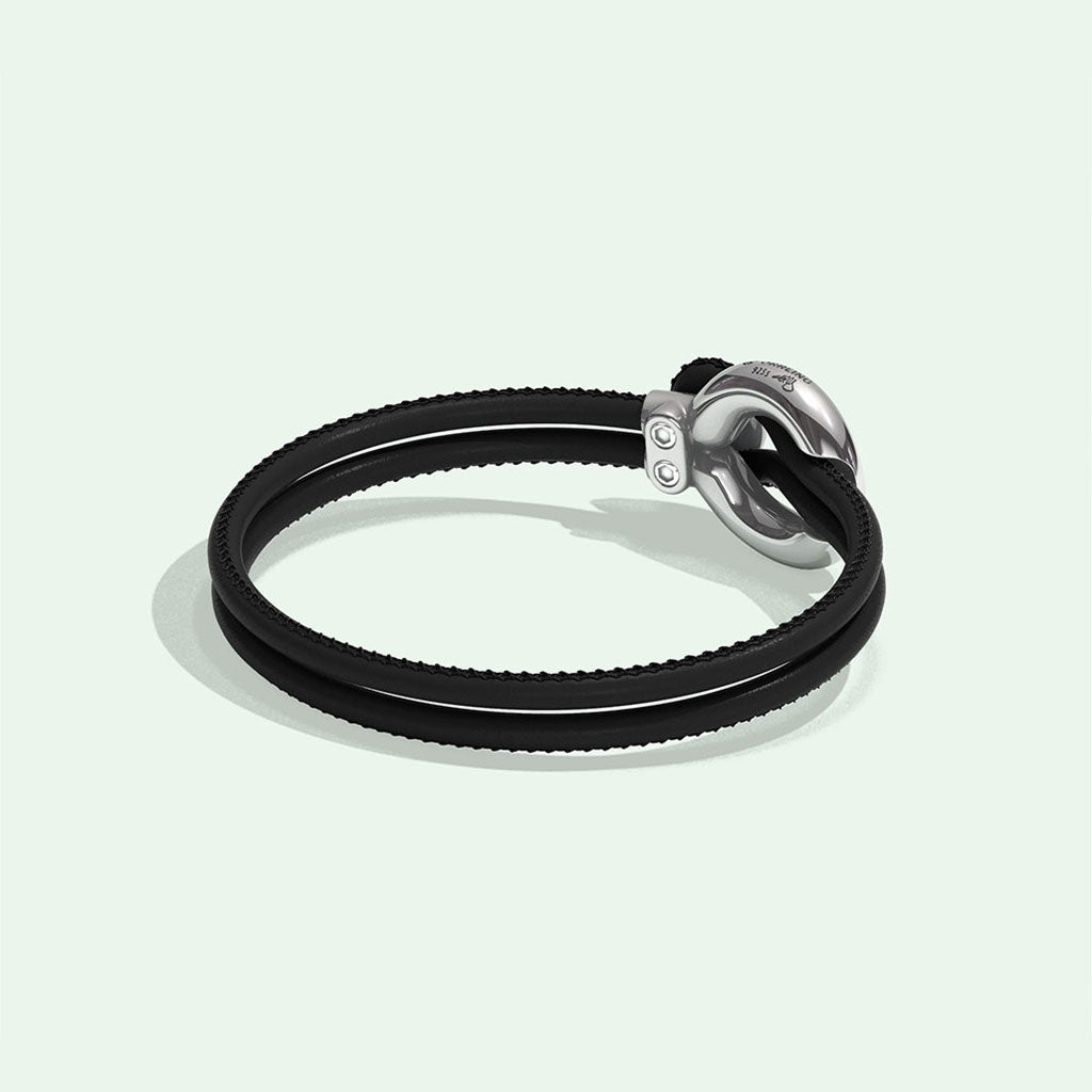 IMAGINE BRACELET / BLACK LEATHER-Non-Violence-Shop
